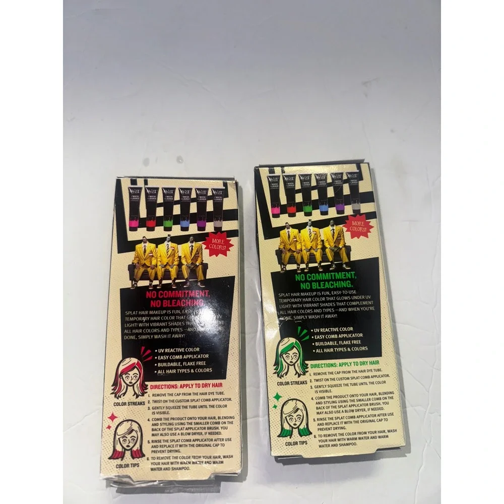 Splat Beetlejuice Hair Makeup 1 Wash Piercing Pink Eclectic Green 1.5oz